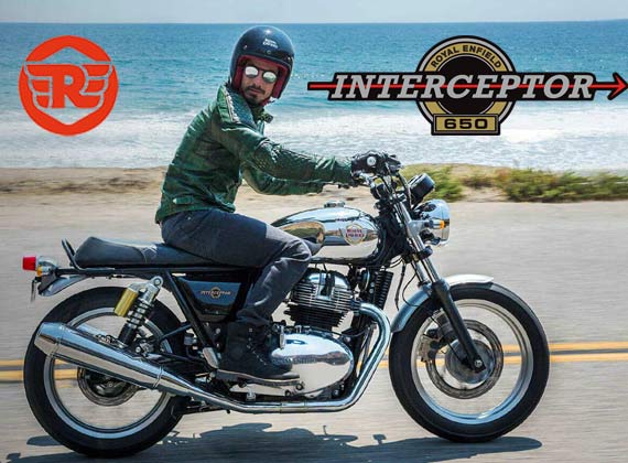 Interceptor bike next to a beach image